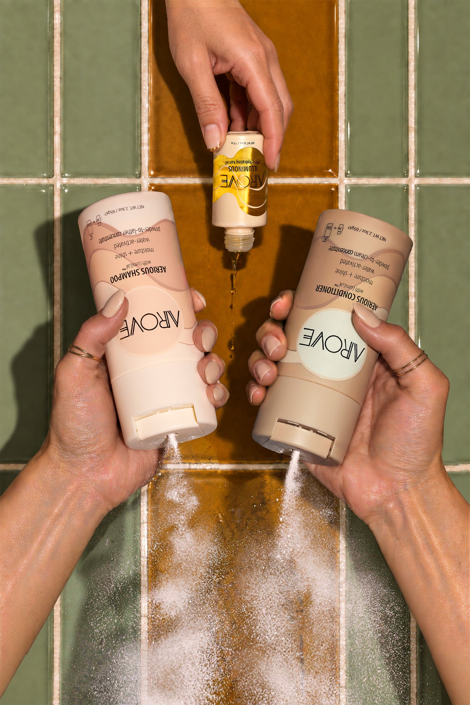 AROVE Signature Set | Powder Shampoo, Conditioner & Oil
